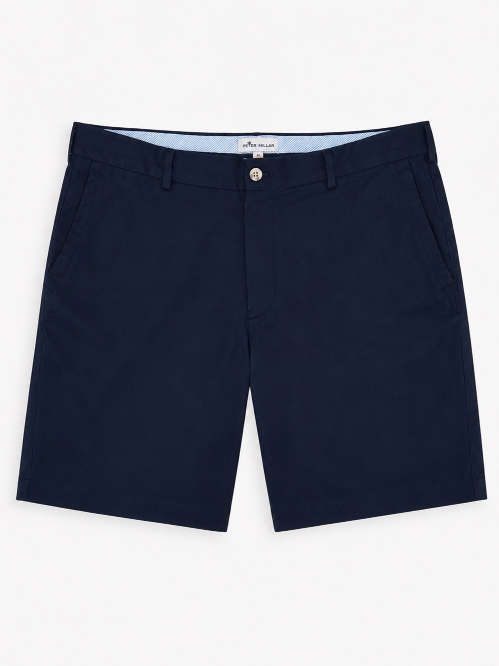 Peter Millar Navy Flat-Front Crown Performance Shorts Size 34